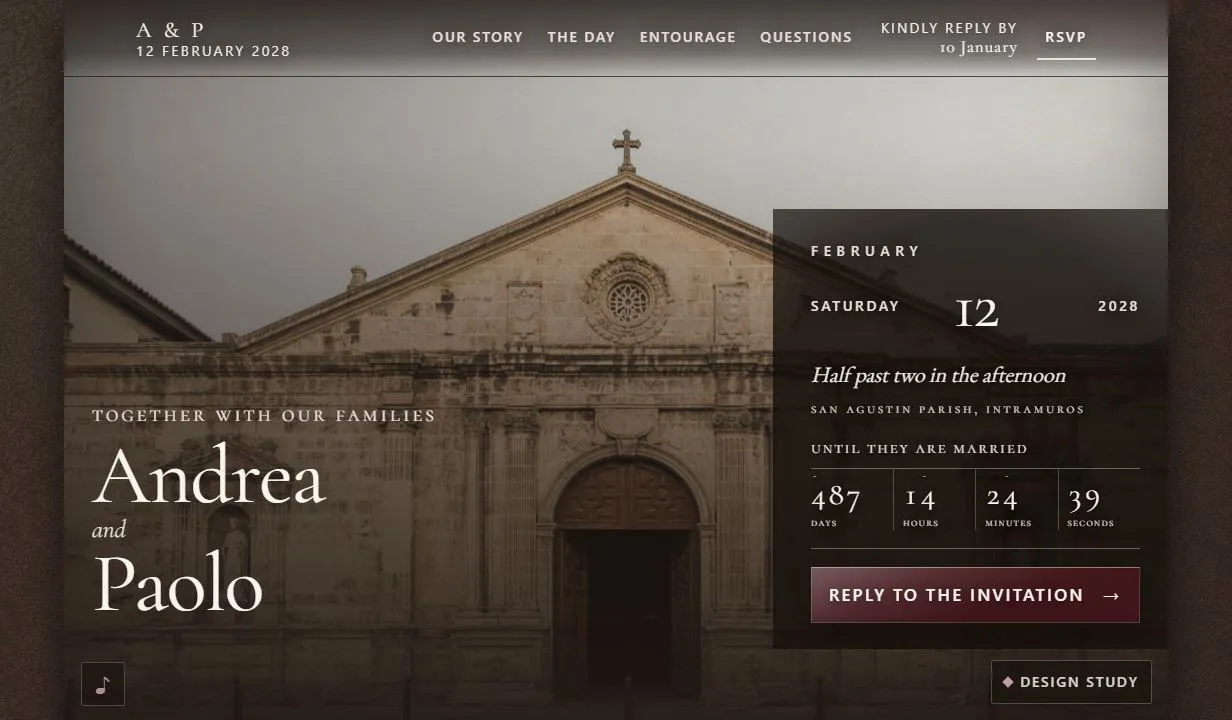 The Andrea and Paolo design study, opened at the top of the page